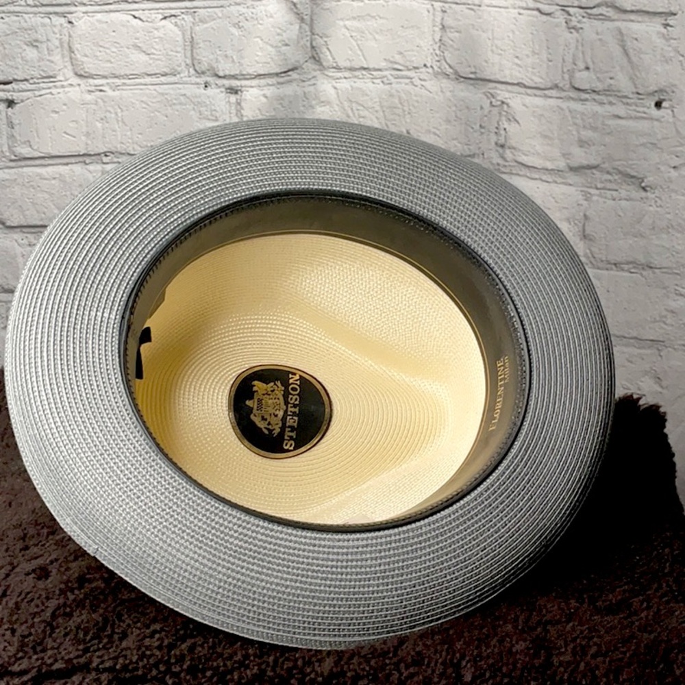 Stetson Andover Grey 71/4R Florentine Italy  Hat - Picture 7 of 9